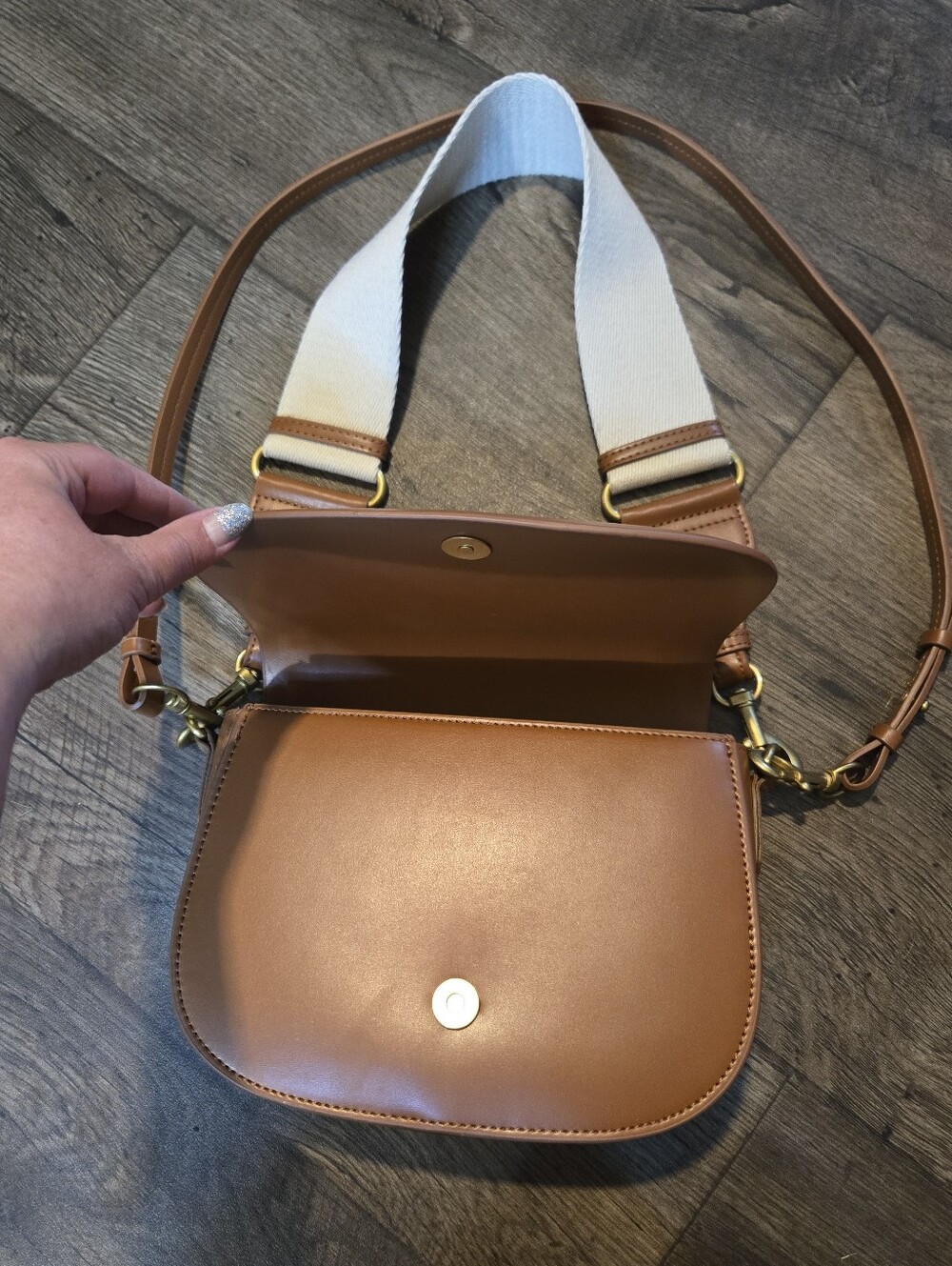 Zara Saddle Crossbody Bag Brown - Picture 3 of 7